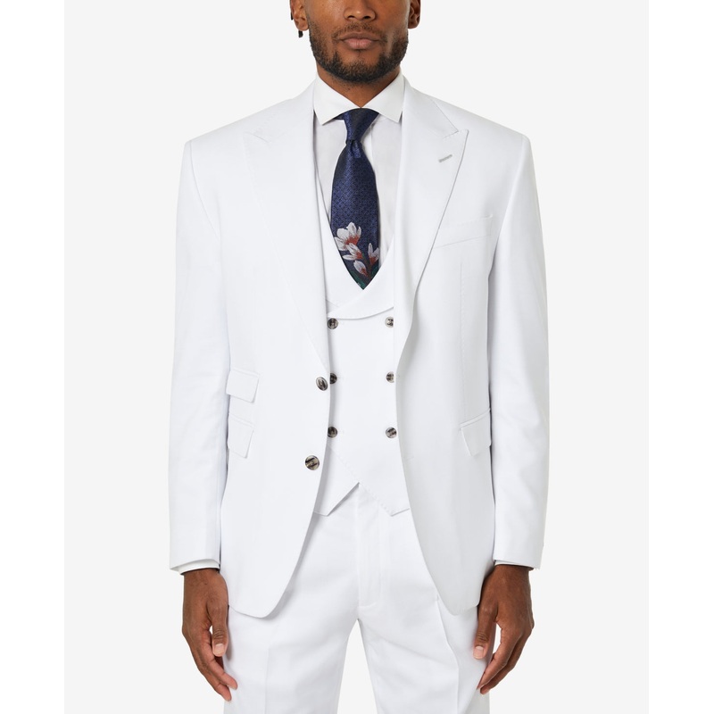 Tayion Collection Mens White Suit Jacket 40S