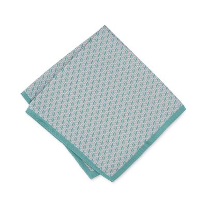 Alfani Men's Geometric Pocket Square Light Green OSFA