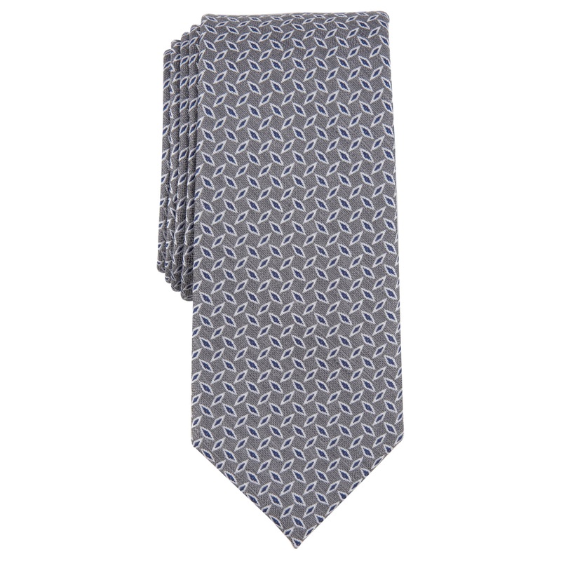Alfani Mens Holland Charcoal Grey Textured Tie