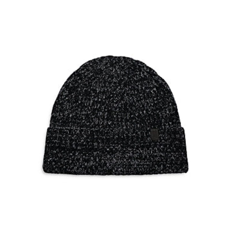 AllSaints Mouline Wool Beanie Hat Black Grey Marl  One Size