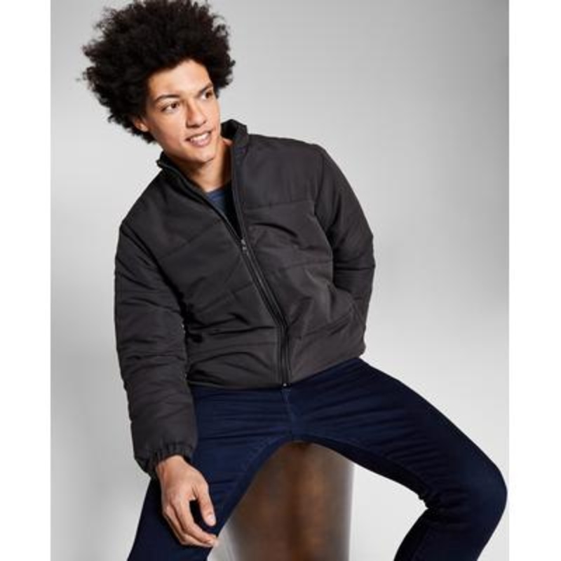 And Now This Men's Quilted Puffer Jacket Grey Phantom XL
