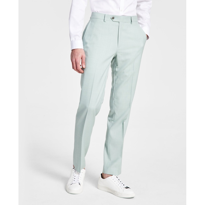 Bar III Men's Slim-Fit Sharkskin Suit Pants Green 30 x 32