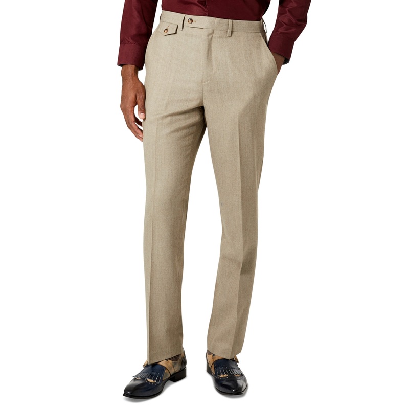 Tayion Collection Mens Wool Suit Classic-Fit Pants Camel 38 x 34