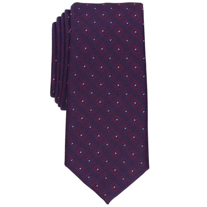 Alfani Men's Reeder Geo Print Necktie Red