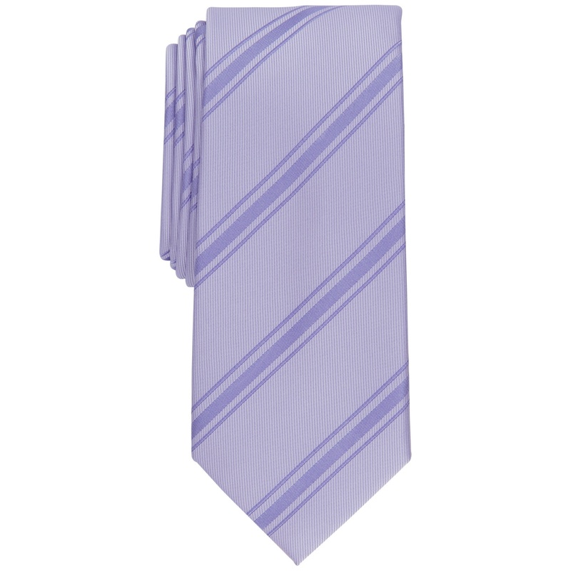 Alfani Men's Trinity Stripe Slim Necktie Lilac