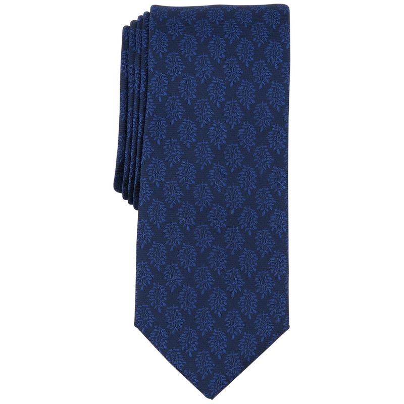 Bar III Men's Navy Blue Floral Tie Necktie