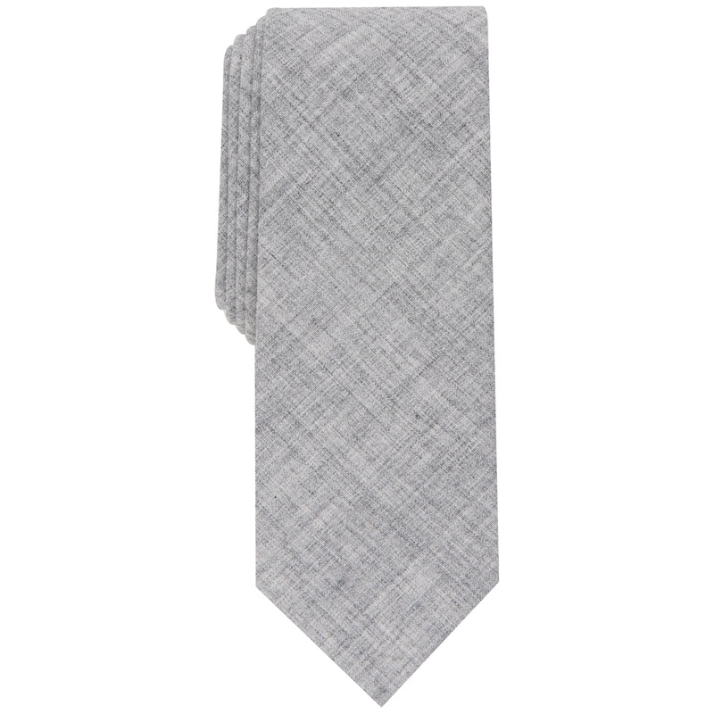 Bar III Men's Necktie Grenier Charcoal Grey Solid Tie