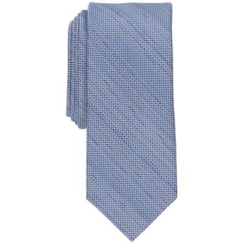 Bar III Men's Necktie Textured Skinny Blue Tie