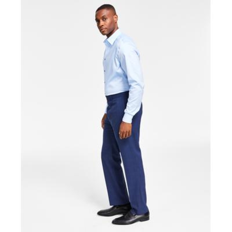 Lauren Ralph Lauren Men's Classic-Fit UltraFlex Navy Plaid Pants 33 x 32