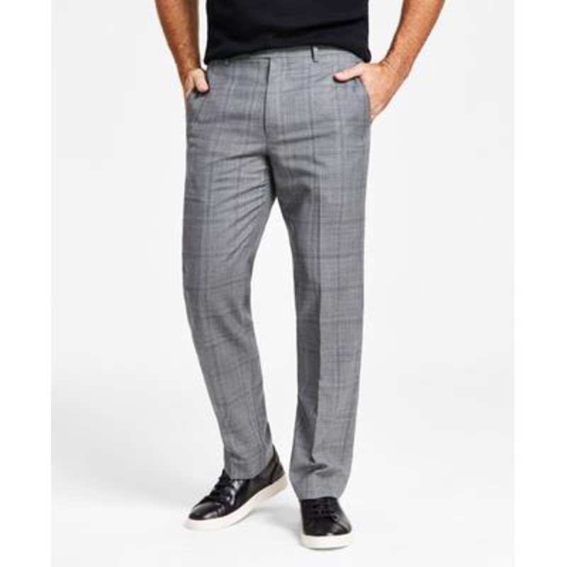 Lauren Ralph Lauren Mens UltraFlex Classic Fit Wool Pants Grey Plaid  40 / 32