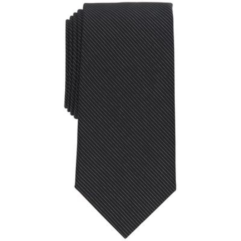 Perry Ellis Men's Necktie Classic Design Shroyer Solid Tie in Black