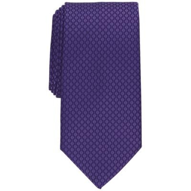 Perry Ellis Mens Boland Geo Print Purple Tie