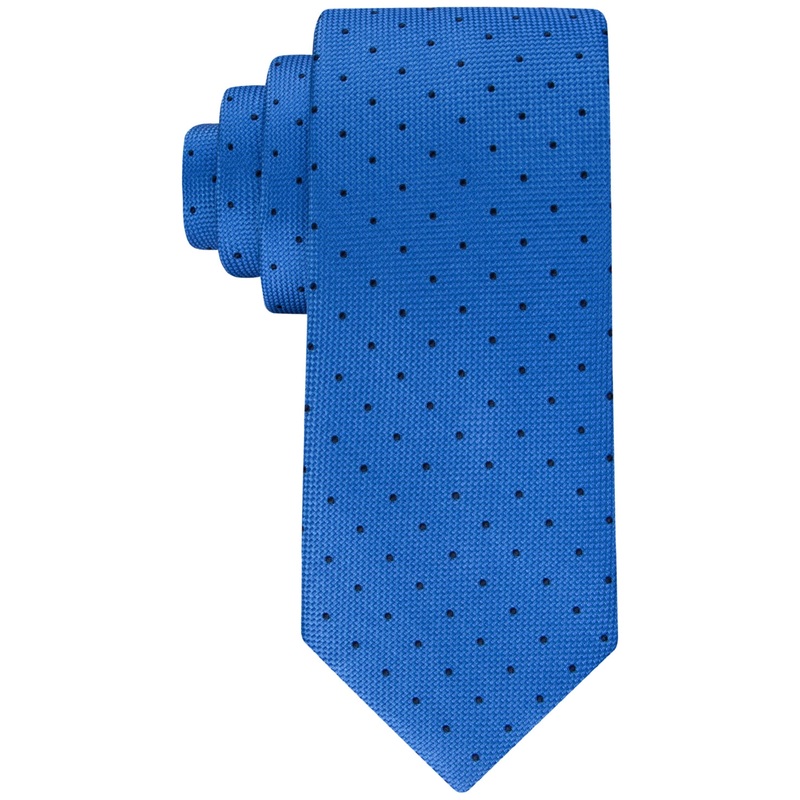 Tommy Hilfiger Mens Metcalf Dot Tie Cobalt Blue