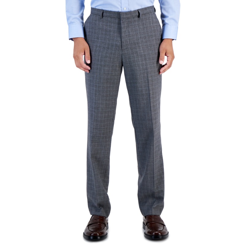 Hugo Boss Men's Wool Blend Modern fit Check Grey Suit Dress Pants 40 x 32