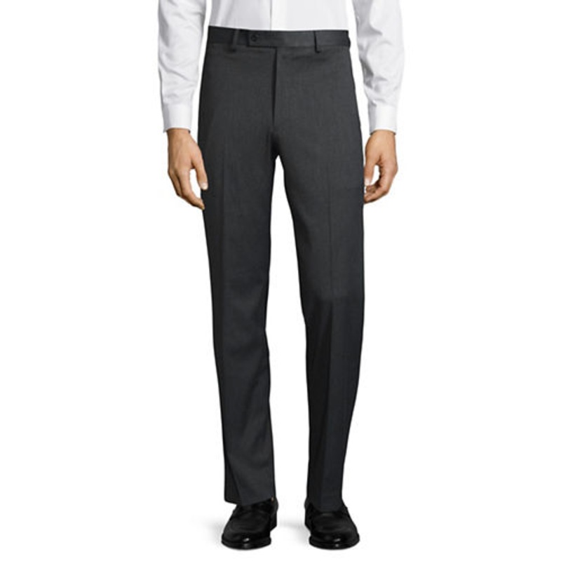 Lauren Ralph Lauren Grey Microtwill Dress Pants Grey 36 x 30