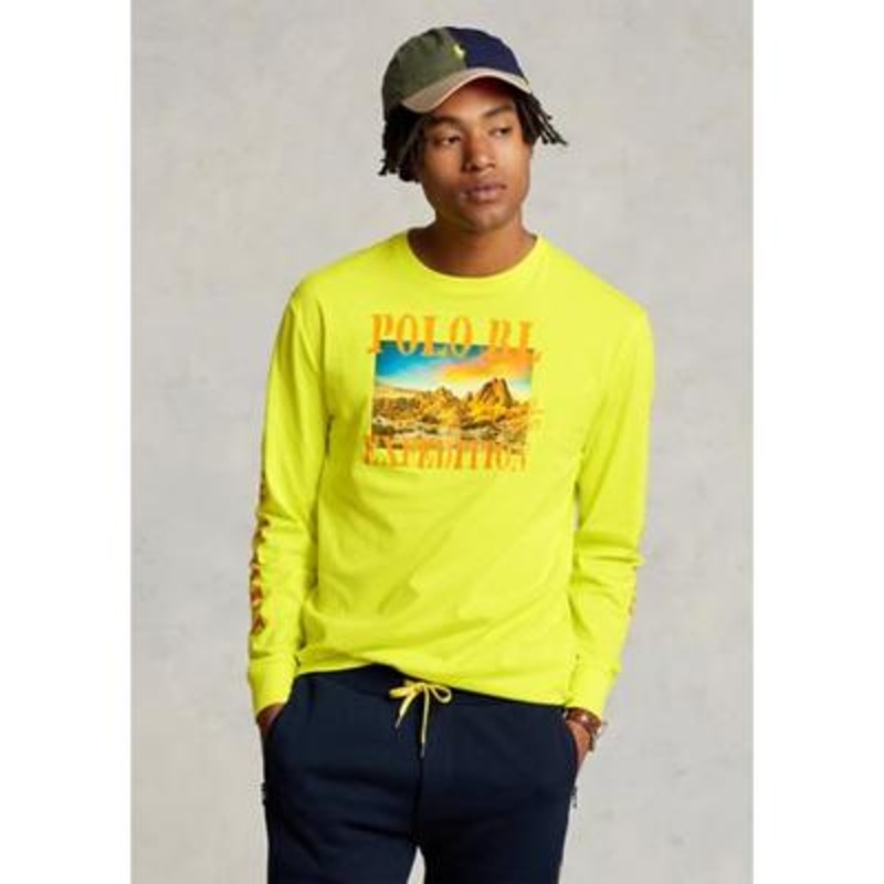 Ralph Lauren Men's Classic-Fit Polo Jersey Shirt Yellow Medium