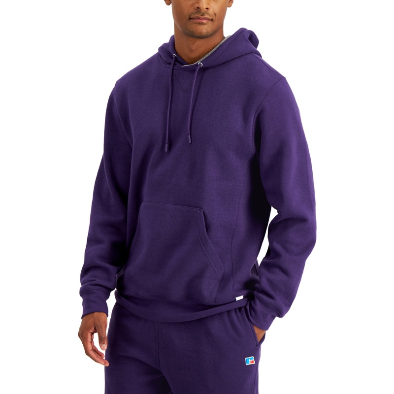 Russell Athletic Mens Fleece Hoodie Sweatshirt XXL 2XL Purple