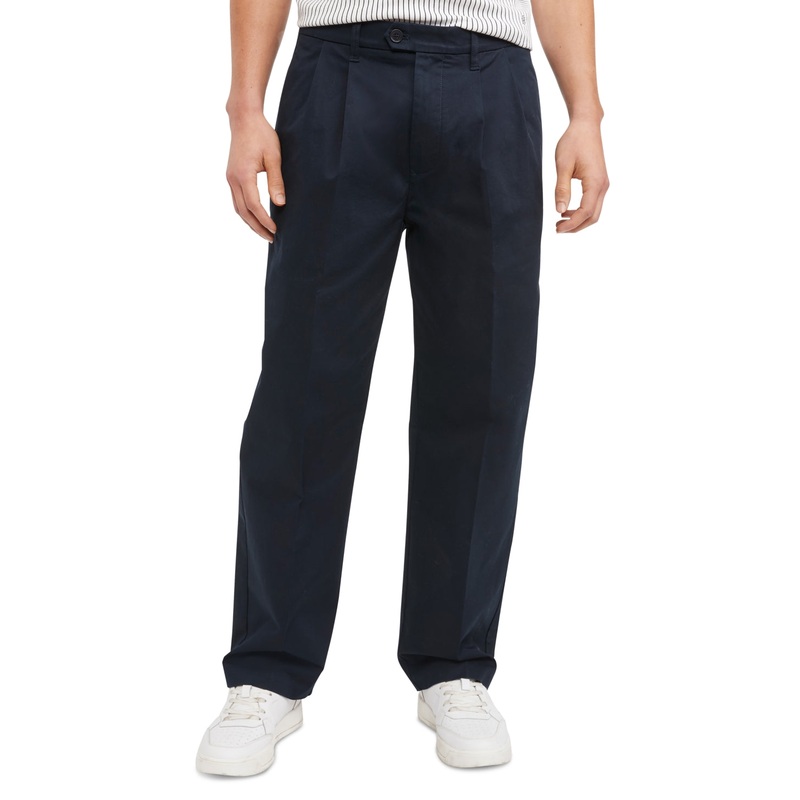 Tommy Hilfiger Men's Double Pleat Twill Khaki Pants Desert Sky 36 x 30