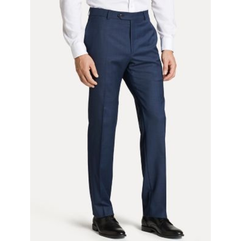 Tommy Hilfiger Mens Modern Fit Flex Stretch Sharkskin Blue  40 x 32