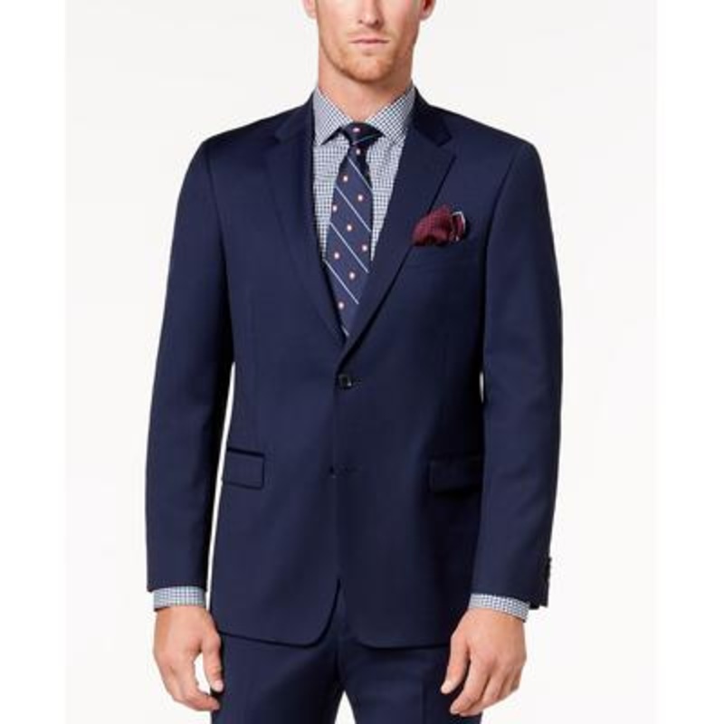 Tommy Hilfiger Modern Fit Flex Navy Twill Sport Coat Blazer 42L