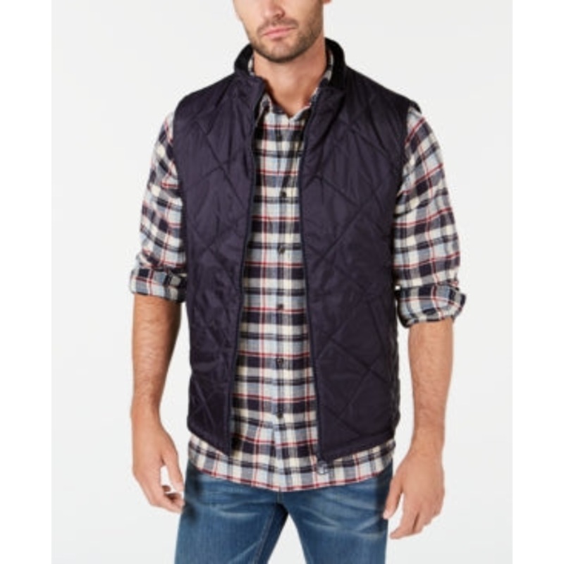 Barbour Mens Finn Gilet Quilted Vest Navy Medium