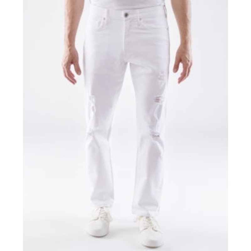 Lazer Mens Slim-Fit Stretch Jeans White 36 x 30