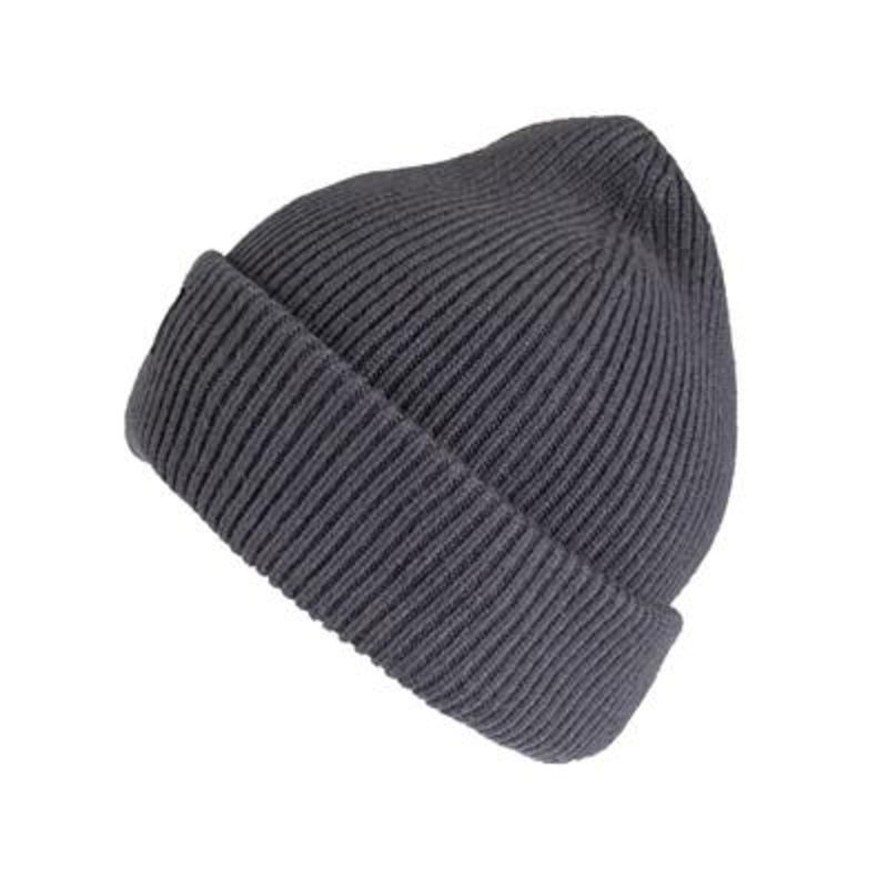 Levis Mens Chunky Rib Knit Cuffed Jersey Beanie Charcoal OS