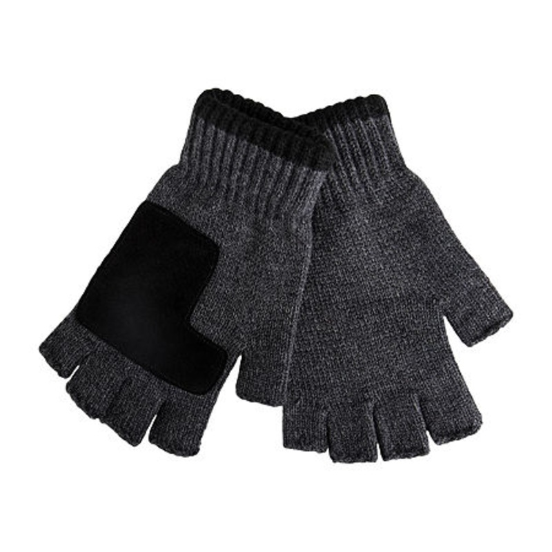 Levis Mens Classic Fingerless Dark Gray Gloves ONE SIZE