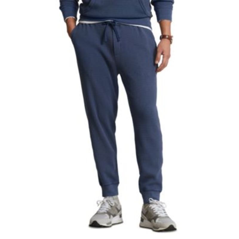 Polo Ralph Lauren Mens Waffle-Knit Jogger Pants Clancy Blue XL