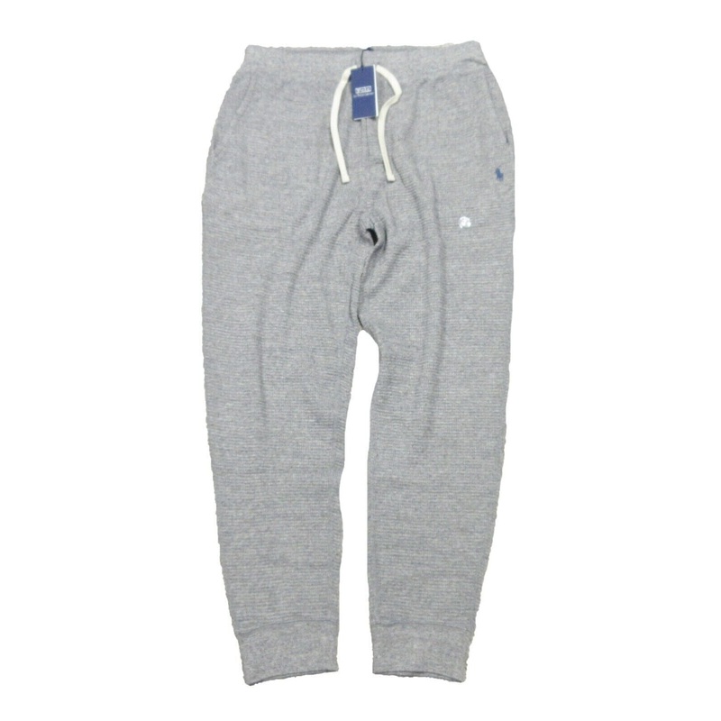 Polo Ralph Lauren Waffle-Knit Jogger Pants Grey Medium