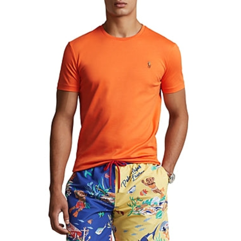 Polo Ralph Luaren Men's Short Sleeve Crewneck T-Shirt Lifeboat Orange XL