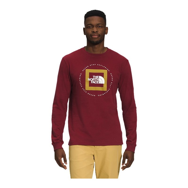 The North Face Mens Geo NSE T shirt Red Gold 2XL