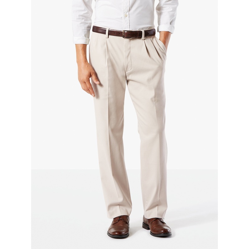 Dockers Men's Big Tall Easy Stretch Light Beige Pants 44 x 32