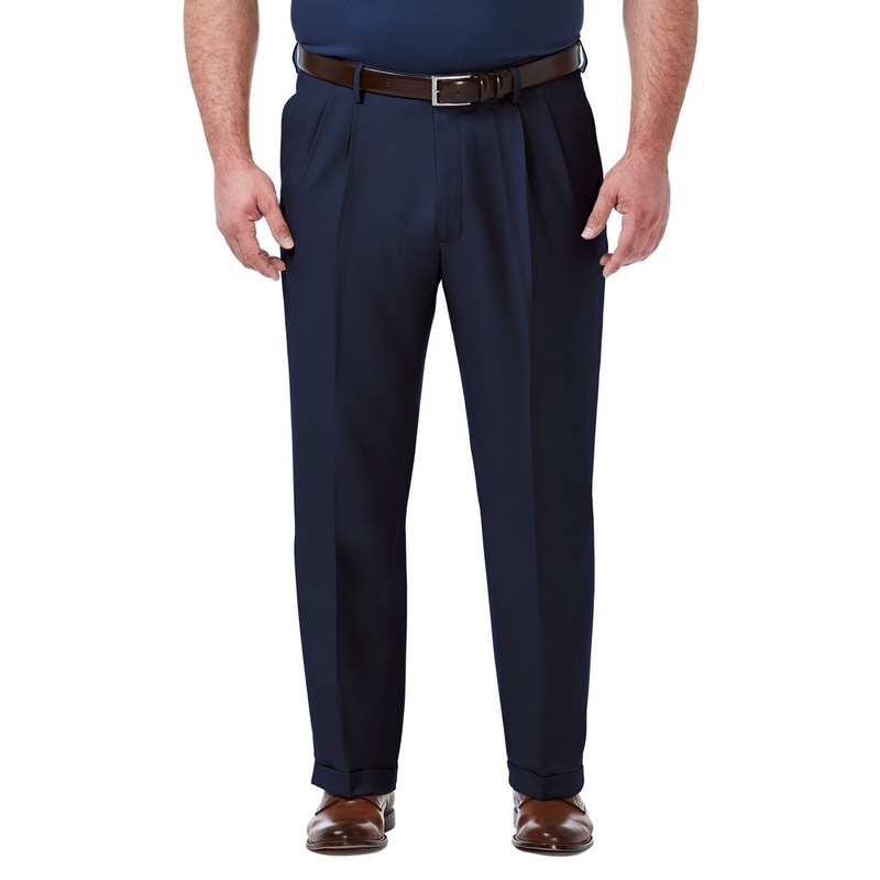 Haggar Me's Big & Tall Dress Pants  Blue 44 x 34