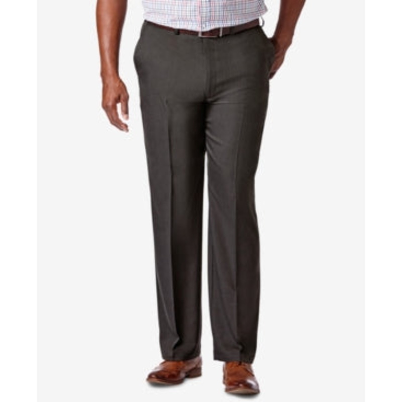 Haggar Men's Big & Tall Cool 18 Pro Htr. Solid Pant Classic Fit 46 x 32