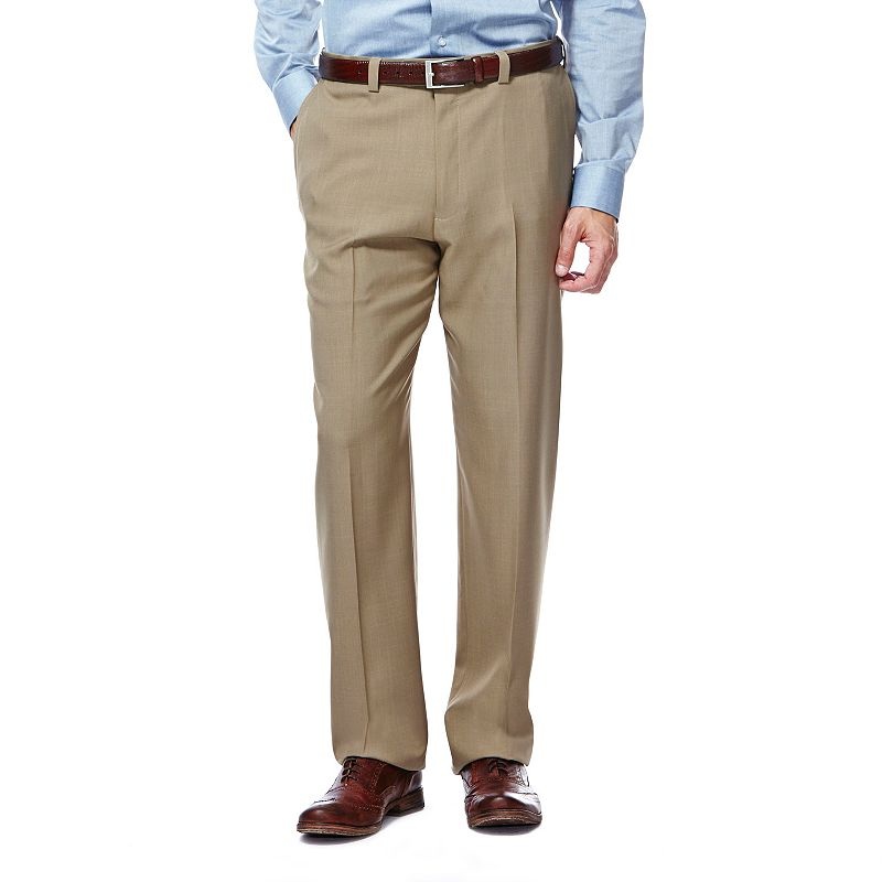 Haggar Mens Casual Pants Beige Classic Fit 40 x 29
