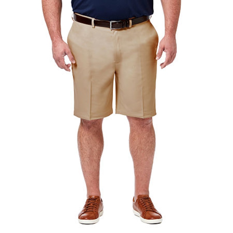 Hagger Men's Big & Tall Cool 18 Pro Flat Front Shorts Regular Fit 48" Waist