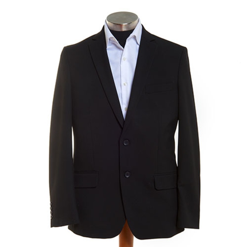 J.M. Haggar Mens Slim Fit 4 Way Stretch Suit Jacket Black 38S