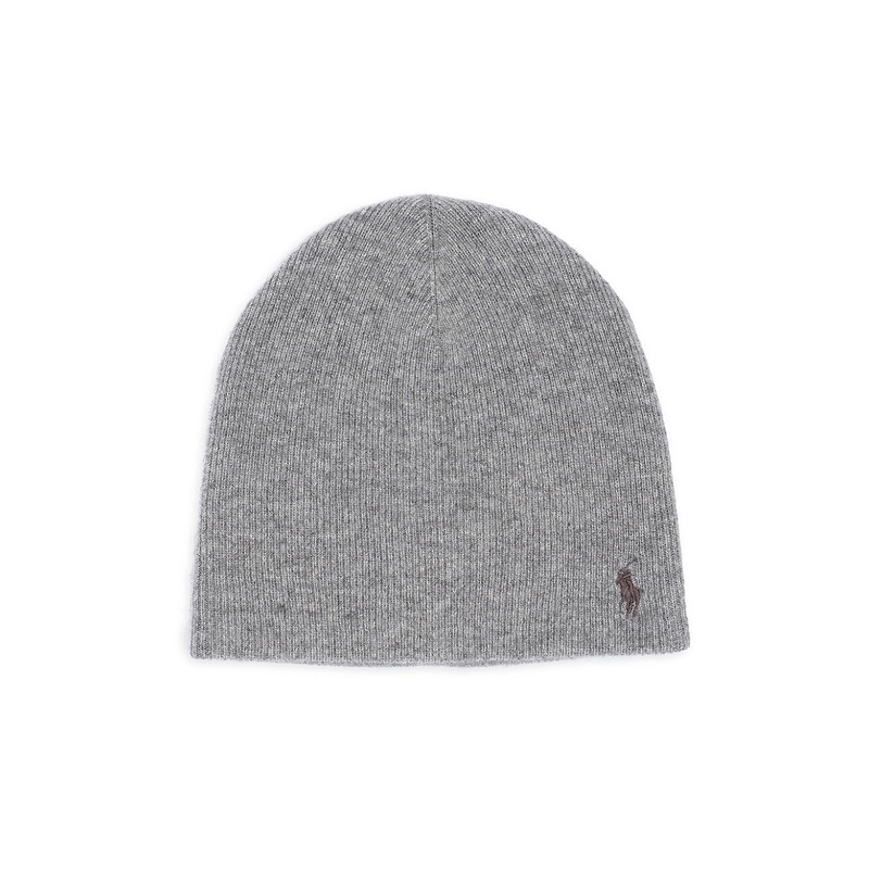 Polo Ralph Lauren Men's Polo Logo Cashmere Beanie Grey One-size