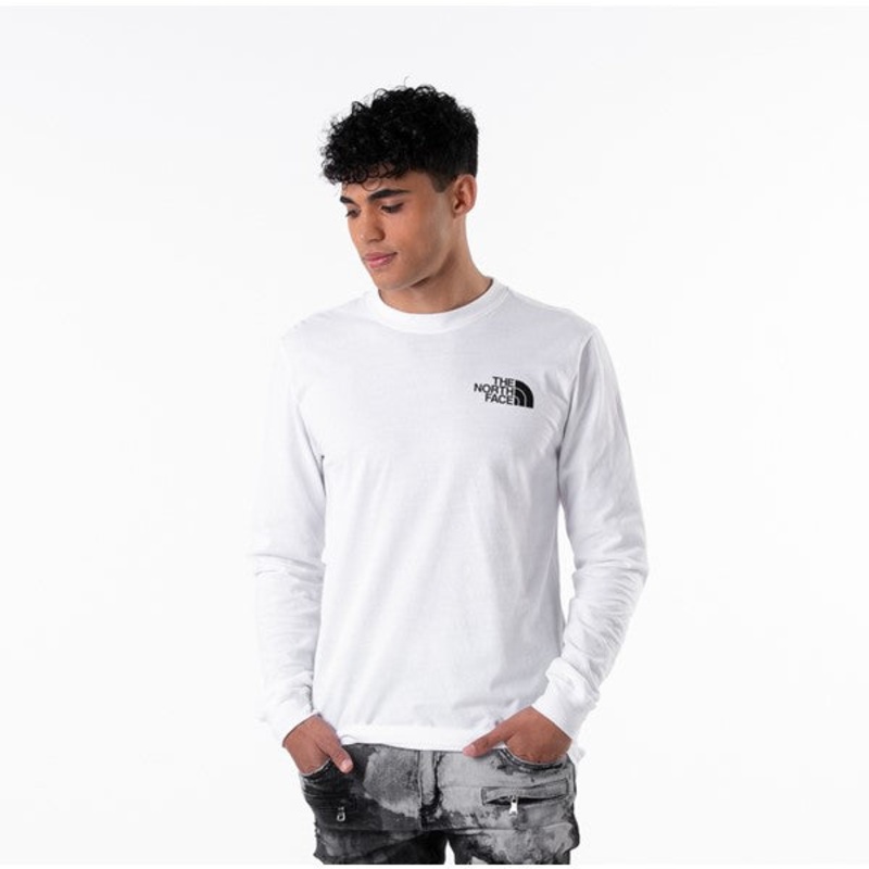 The North Face Men's Box NSE Long Sleeve Crewneck Tee Shirt White XL