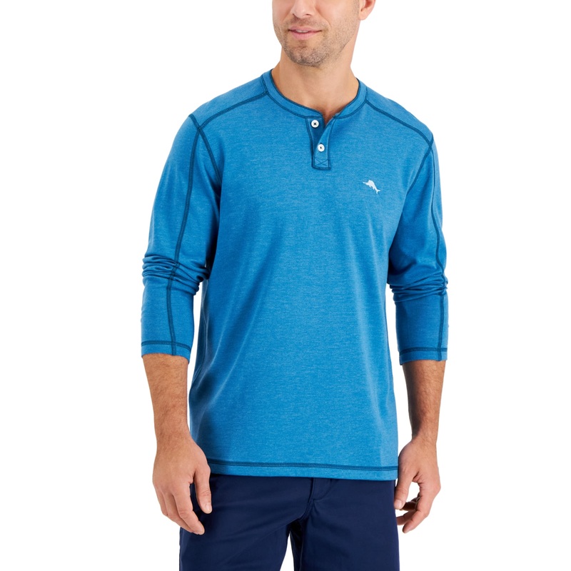 Tommy Bahama Men's Paradise Alley Henley Dark Blue Size Small