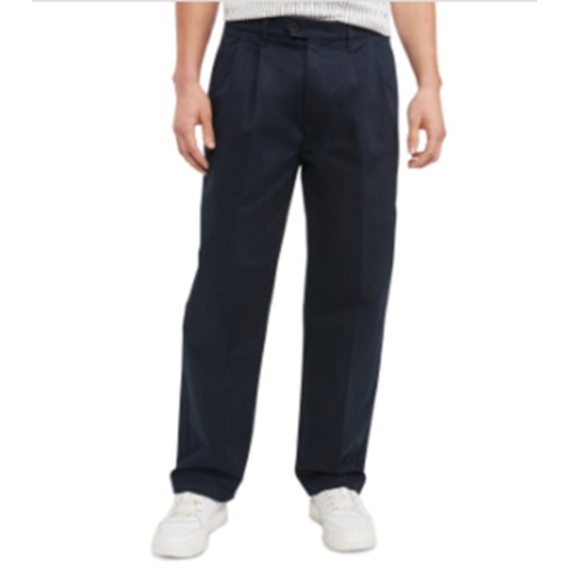 Tommy Hilfiger Men's New School Prep Pleated Chino Pants Desert Sky Blue 38 x 32