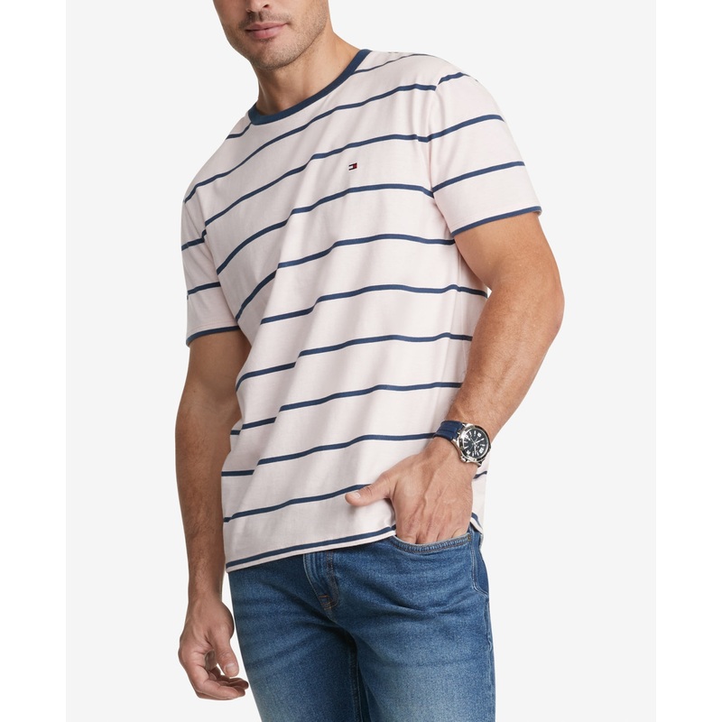 Tommy Hilfiger Men's Pink Dust Stripe Shirt XXL
