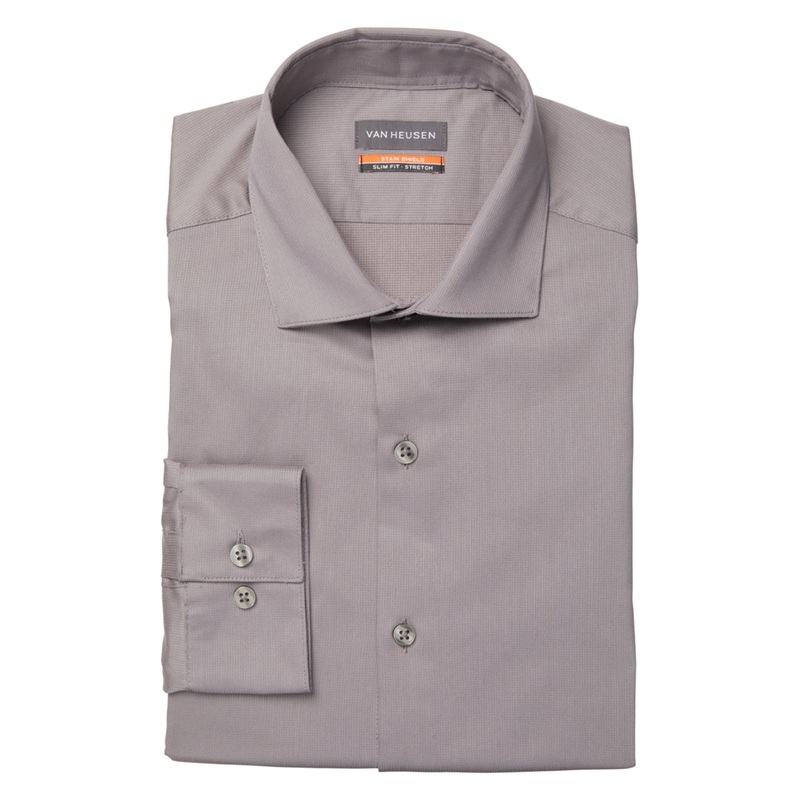 Van Heusen Mens Stain Shield Steel Shirt 15-15.5 34-35