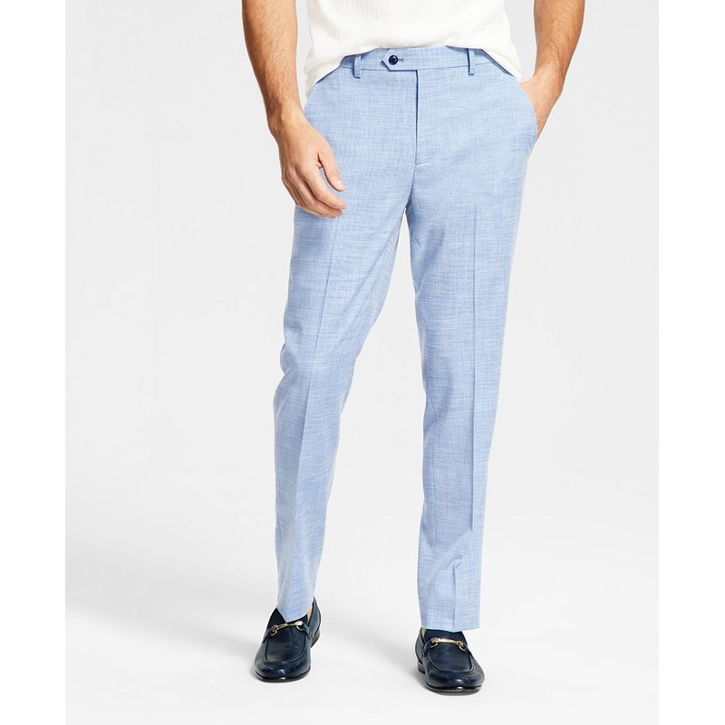 Alfani Men's Slim-Fit Stretch Light Blue Dress Pants 36 x 30