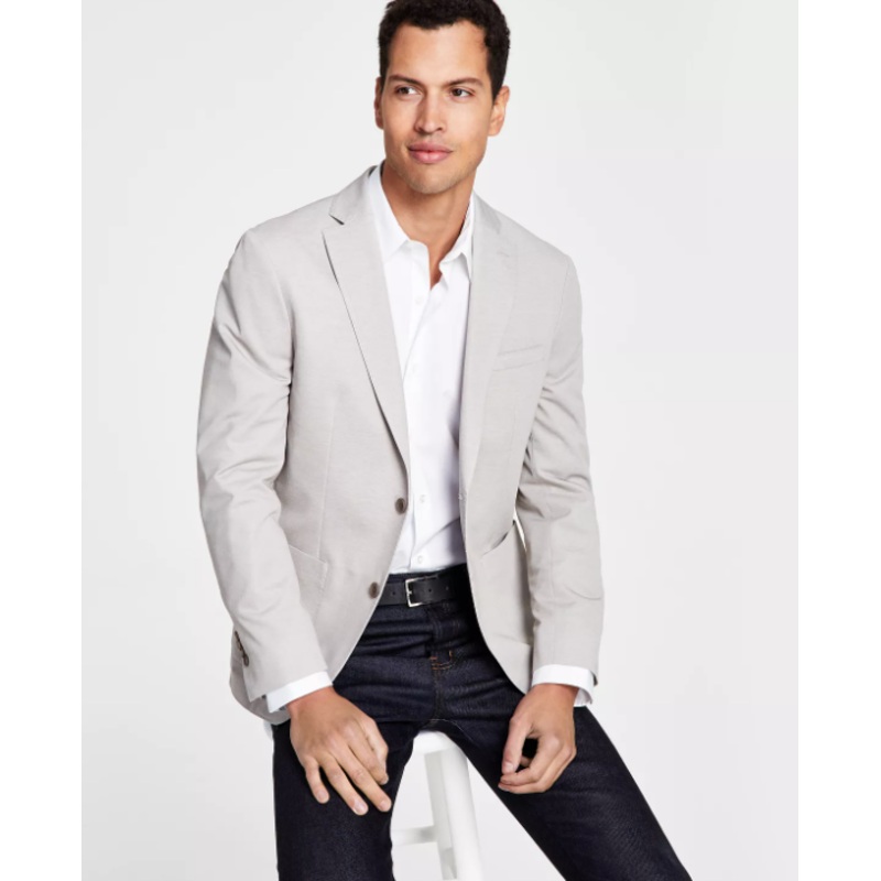 Bar III Men's Slim-Fit Solid Blazer, Light Tan, 40R