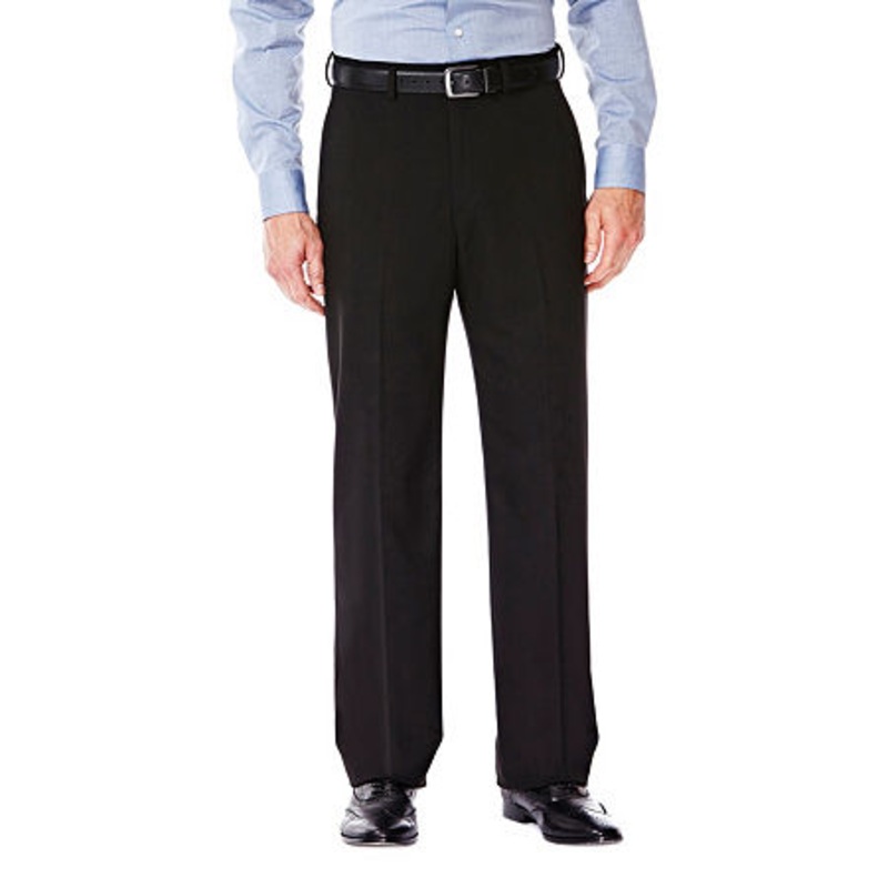 J.M. Haggar Men's Black Sharkskin Suit Pants 34 x 30