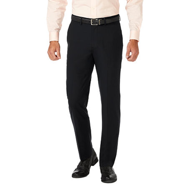 J.m. Haggar Slim Fit 4-Way Stretch Dress Pants Black 33 x 30