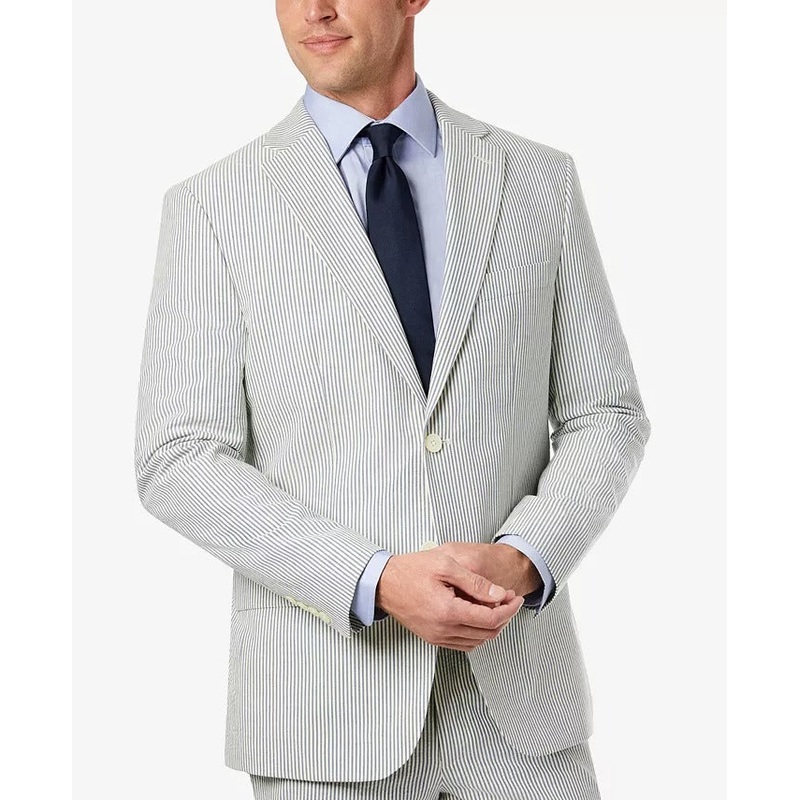 Lauren Ralph Lauren Men's Blue Seersucker Sport Coat - 38S