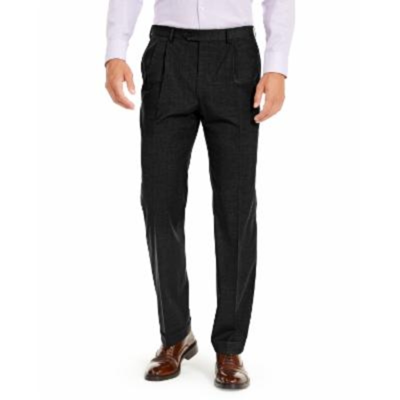 Lauren Ralph Lauren Men's  UltraFlex Pleated Dress Pants Black 38 x 32